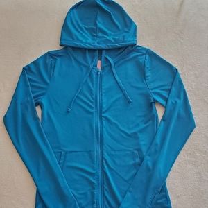 Regna-X Active Lightweight Full-Zip Hooded Jacket Cyan Blue Small